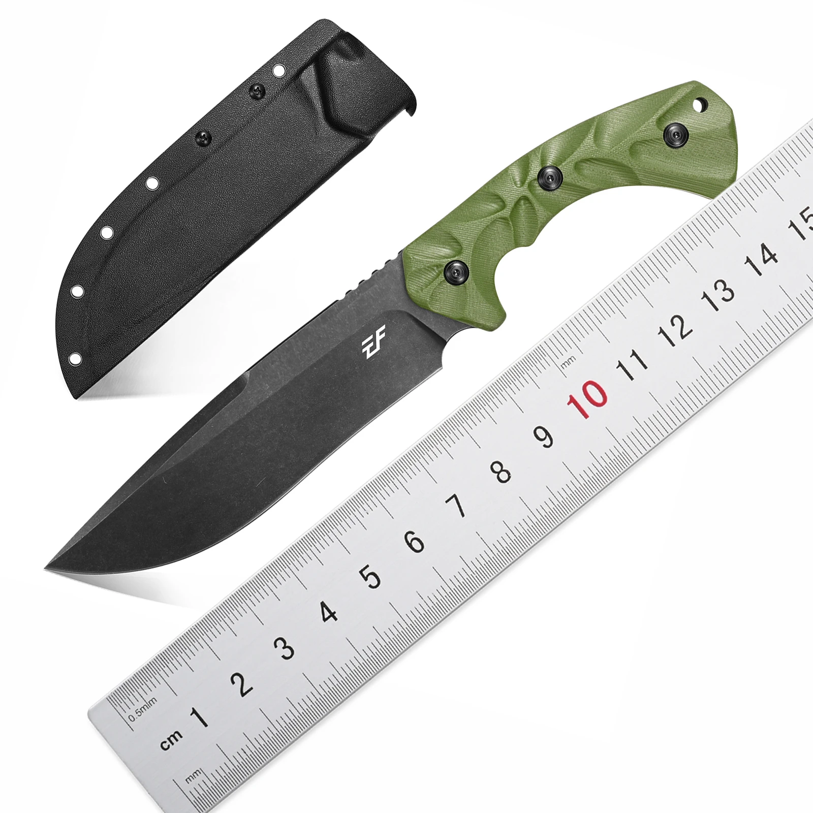 Eafengrow EF145 Fixed Blade Knife DC53 Steel Blade G10 Handle Full Tang Fixed Straight Knives For Camping With Kydex Sheath