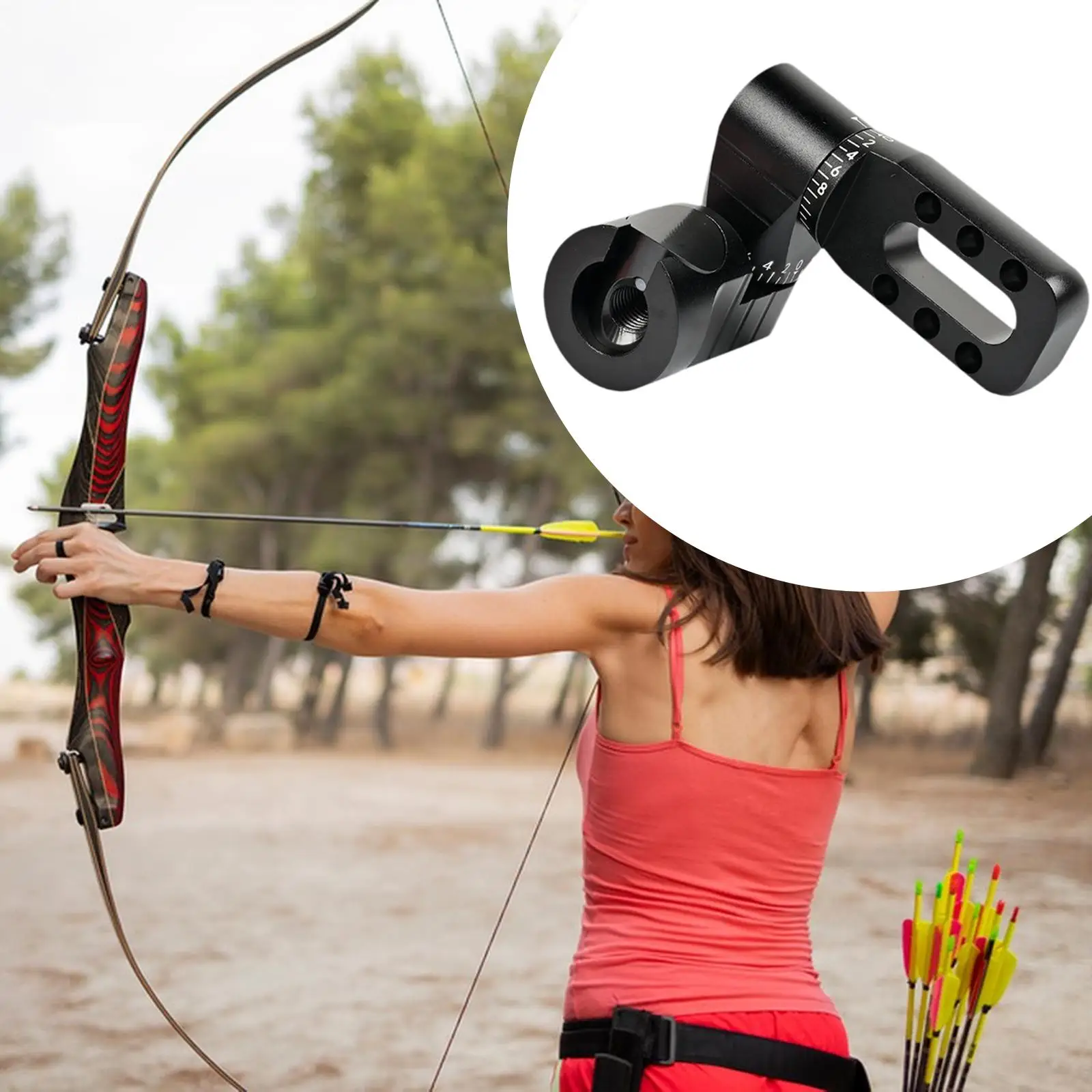 V Bar Mount Rod Quick Disconnect Bow Balance Stabilizer Single Side Adjustable Archery Gear for Training