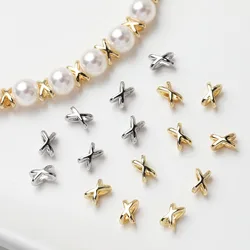 10PCS Brass Beads Spacer for Jewelry Making Bracelet Findings DIY Hand Made Necklace 14k Gold Plated Accessories 5*7.3mm