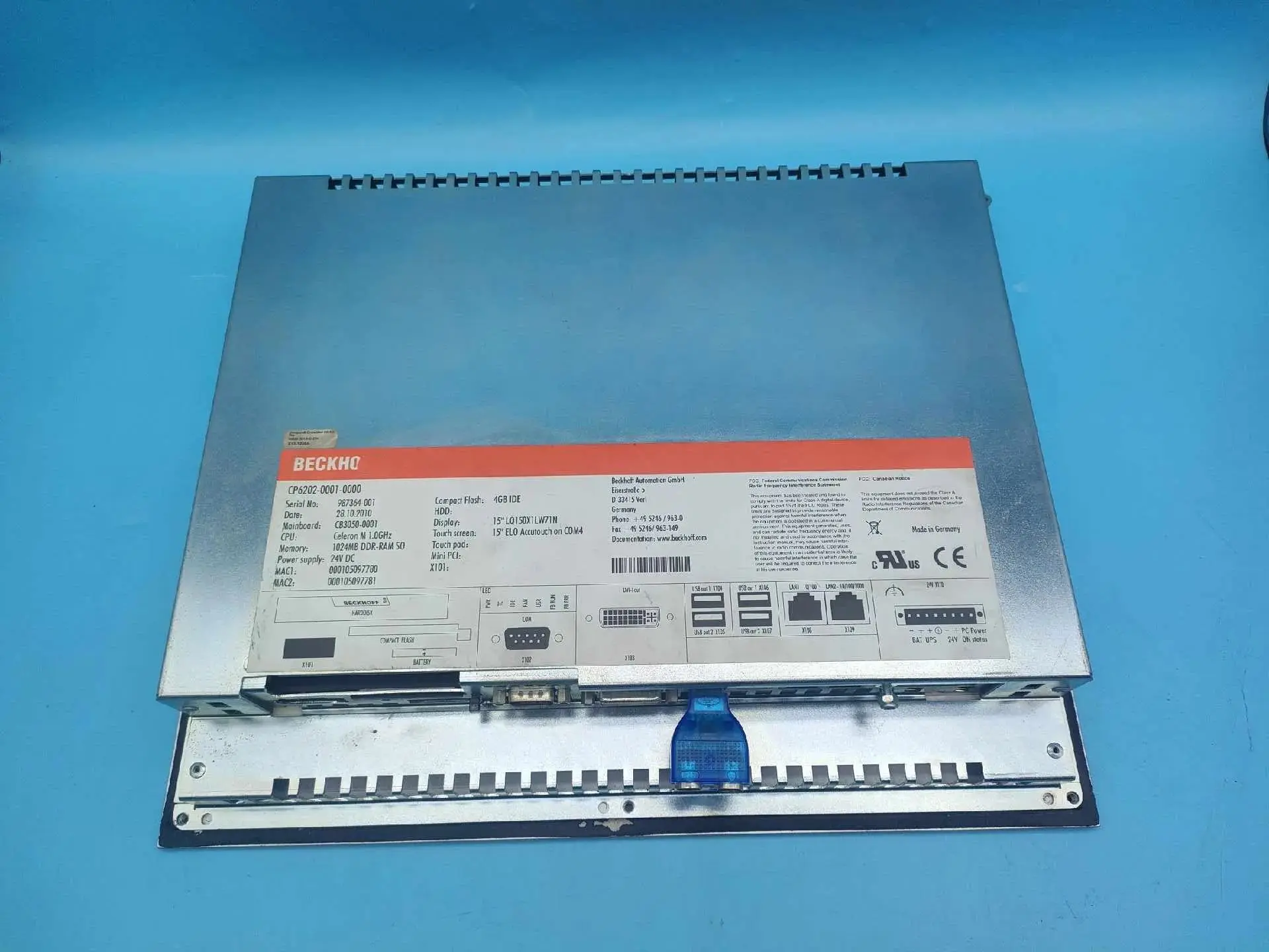 CP6202-0001-0000 Pannello operativo per Beckhoff