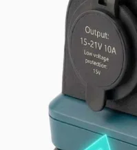 15-21V 10A Battery Converter Adapter With Dual USB For QC3.0 Fast Charging Port For BL1830 BL1840 BL1815 Power Tool Batteries