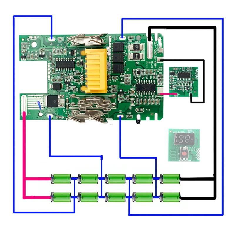 BL1830B Lithium Ion Battery Case BMS PCBA DIY For Makita 18V 6.0Ah Shell Box Housings Charge Protection Board LED Digital BL1860