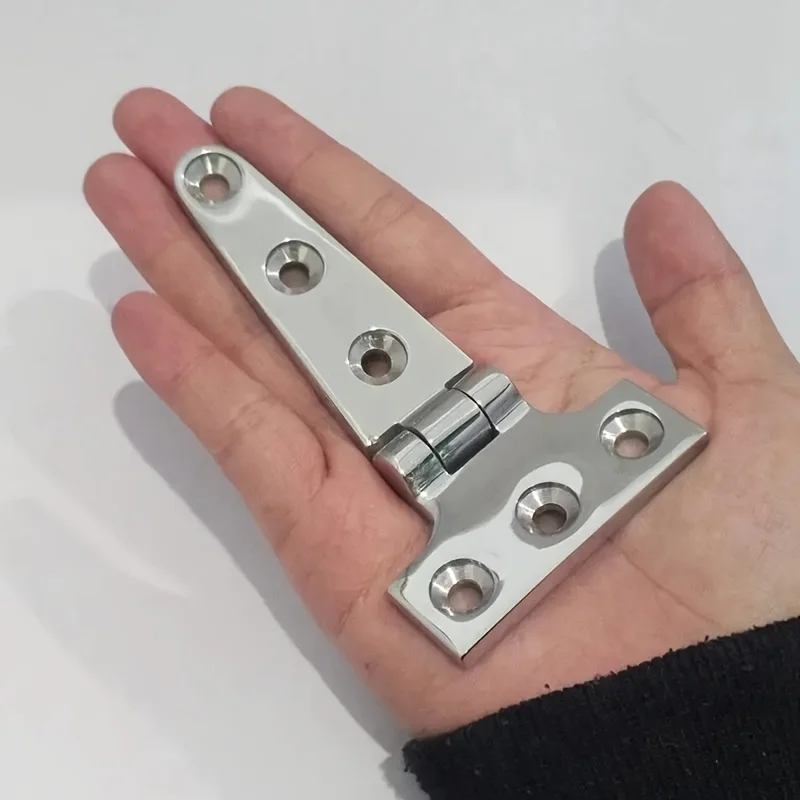 2 Stück Hochbelastbares T-Scharnier aus 316 Edelstahl in Marinequalität, Guss-Scharnier für Tür und Luke, Bootszubehör – Detail 2