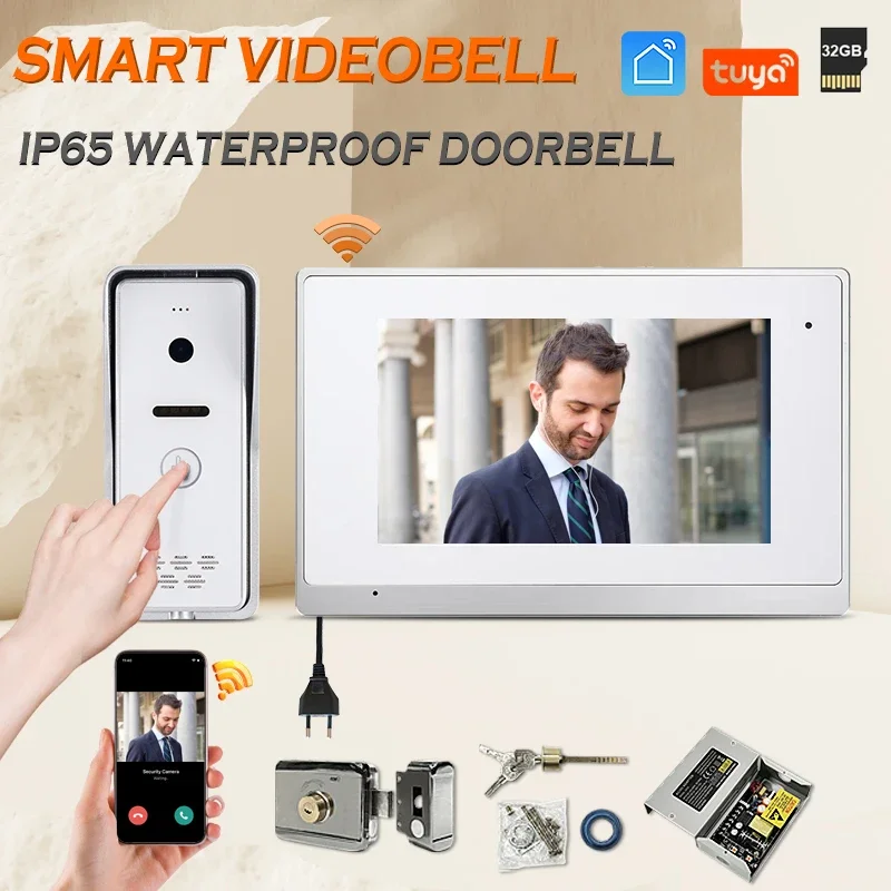 

Top 1 sale indoor monitor will show image of the visitor phone intercom ip door station pune 3 room intercom 2 wire tuya smart