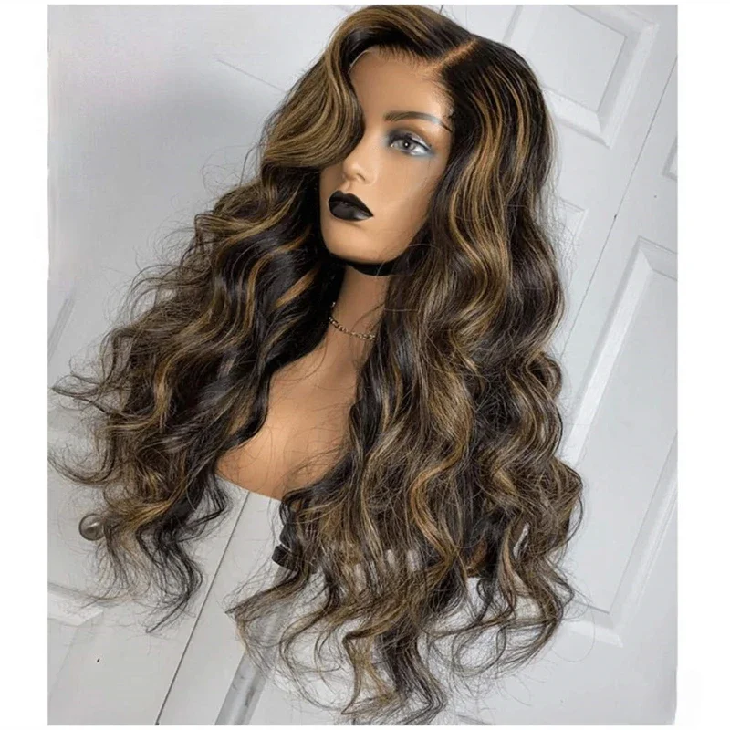 

Highlight Blonde Long Glueless 28'' Body Wave 5x5 Silk Base Jewish Human Hair Wig Baby Hair HD Lace European Hair Preplucked