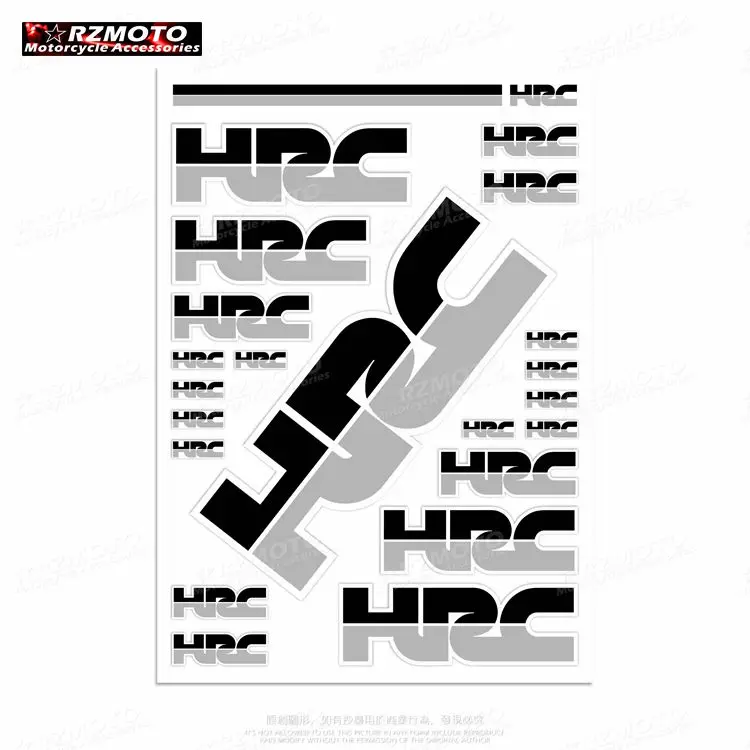Honda HRC RACING Motorcycle Decoration Stickers Reflective Waterproof Helmet Decals CBR RCV Accessories Sponsor Stickers
