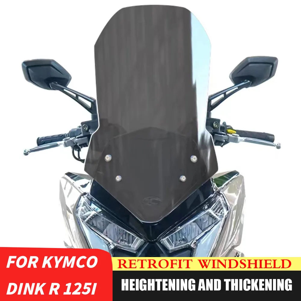 New For KYMCO DINK R 125i Modified Accessories Heightened Windshield Transparent Front Windshield