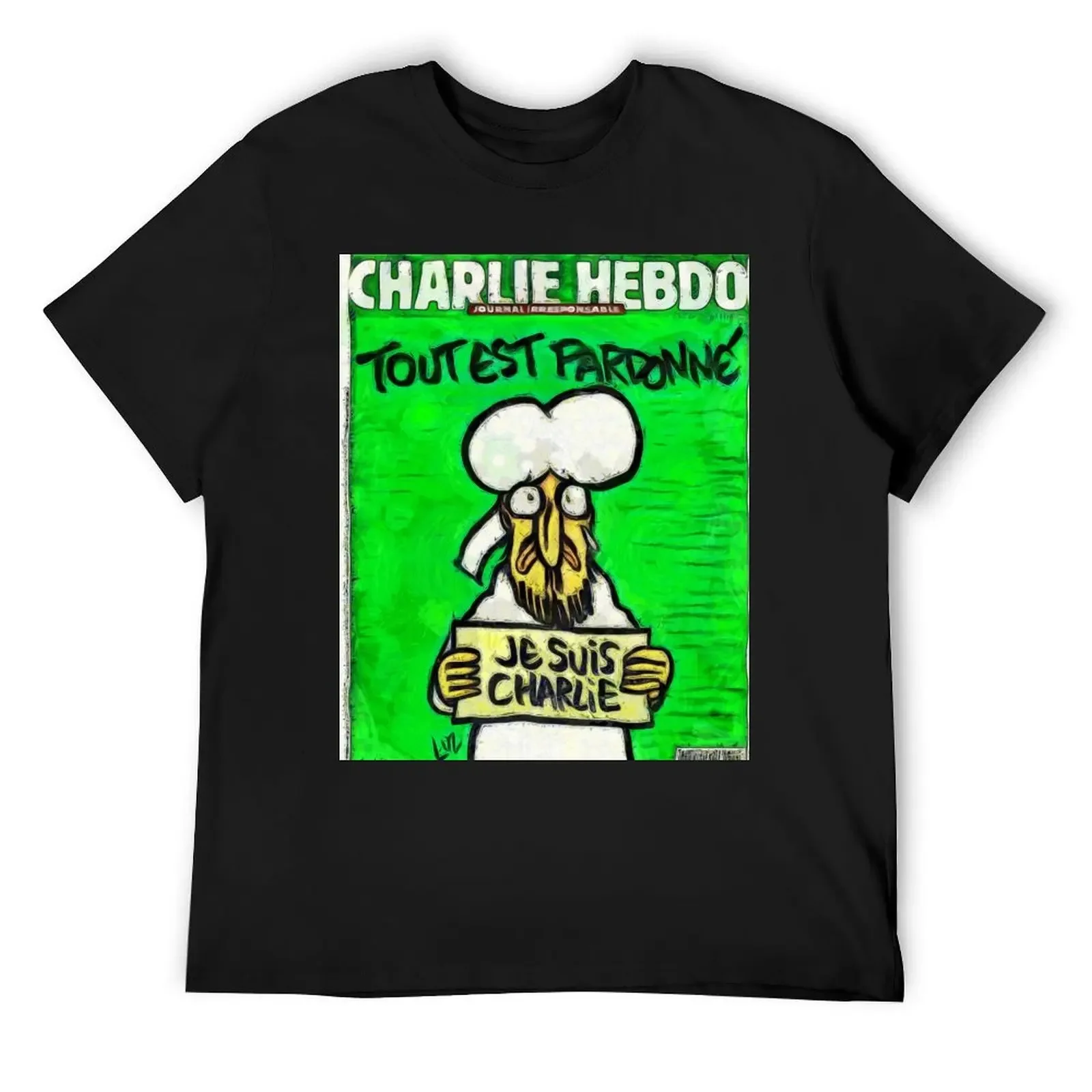 

Футболка Tribute To Charlie Hebdo, футболки большого размера, аниме, винтажная рубашка с аниме, тяжелые футболки для мужчин
