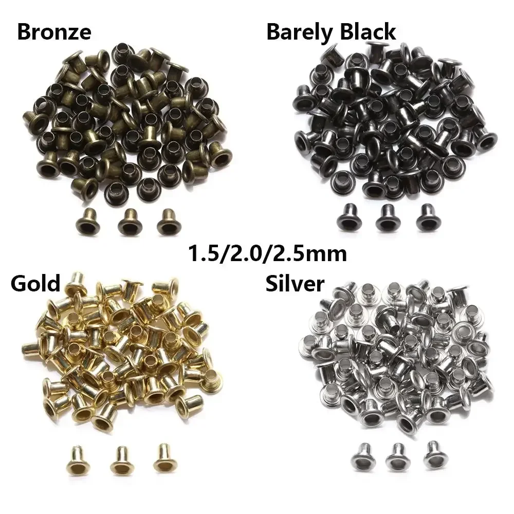 50Pcs Mini Eyelet Buttons Ultra-Small Metal Buckle Snap Buttons DIY Doll Belt Buckle Bag Shoes Clothes Accessories 1.5/2.0/2.5mm
