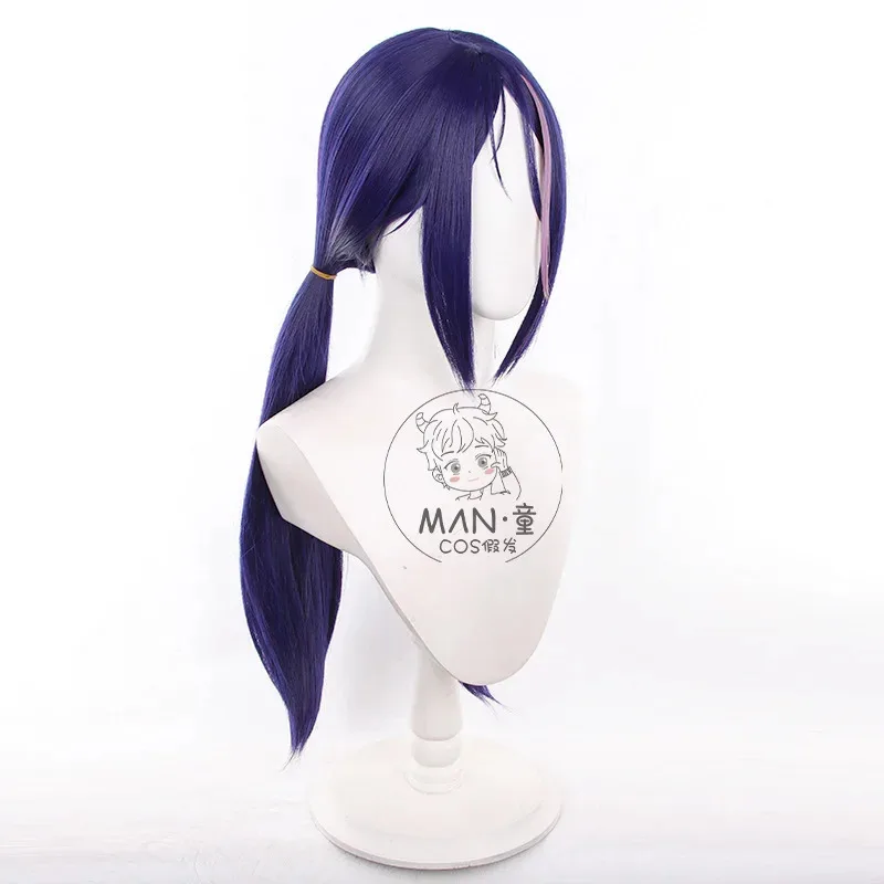 2025 aaa 미타 코스프레 미사이드 크레이지 미타 긴 머리 내열성 할로윈 파티 애니메이션 가발 + 가발 모자