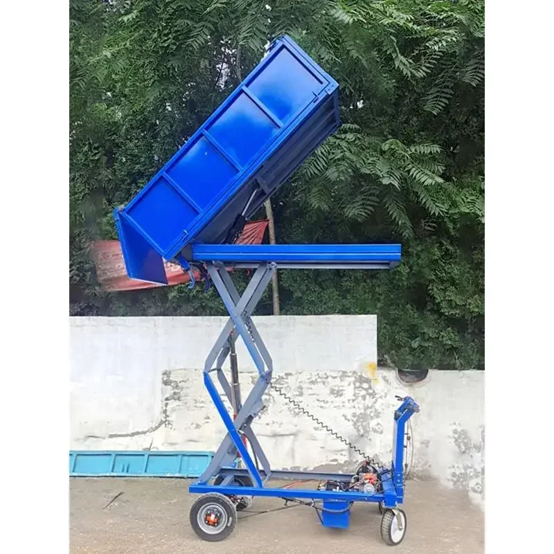 ride lift electric lift inverted trolley hydraulic multi-function tipping bucket small flat car
