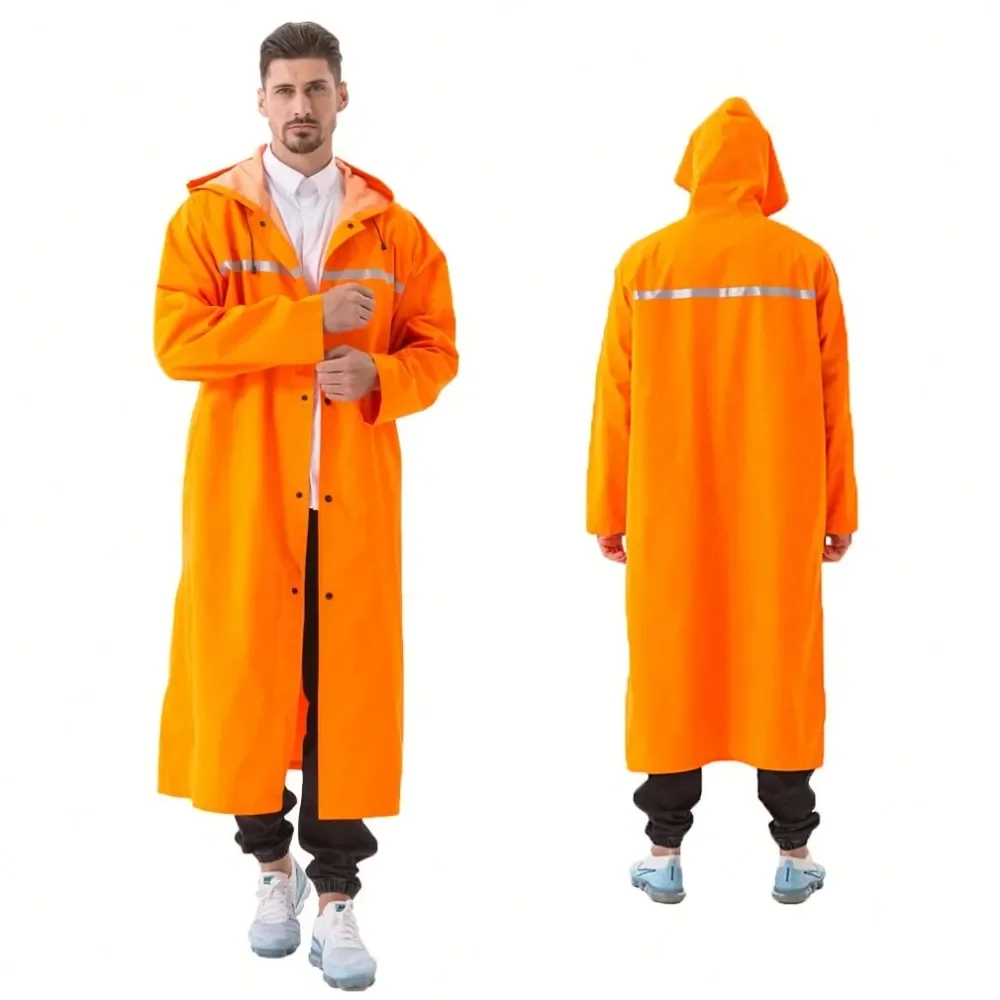 

Long Lightweight Waterproof Raincoat For Adults With Hood Unisex Rain Poncho Jacket, Windbreaker