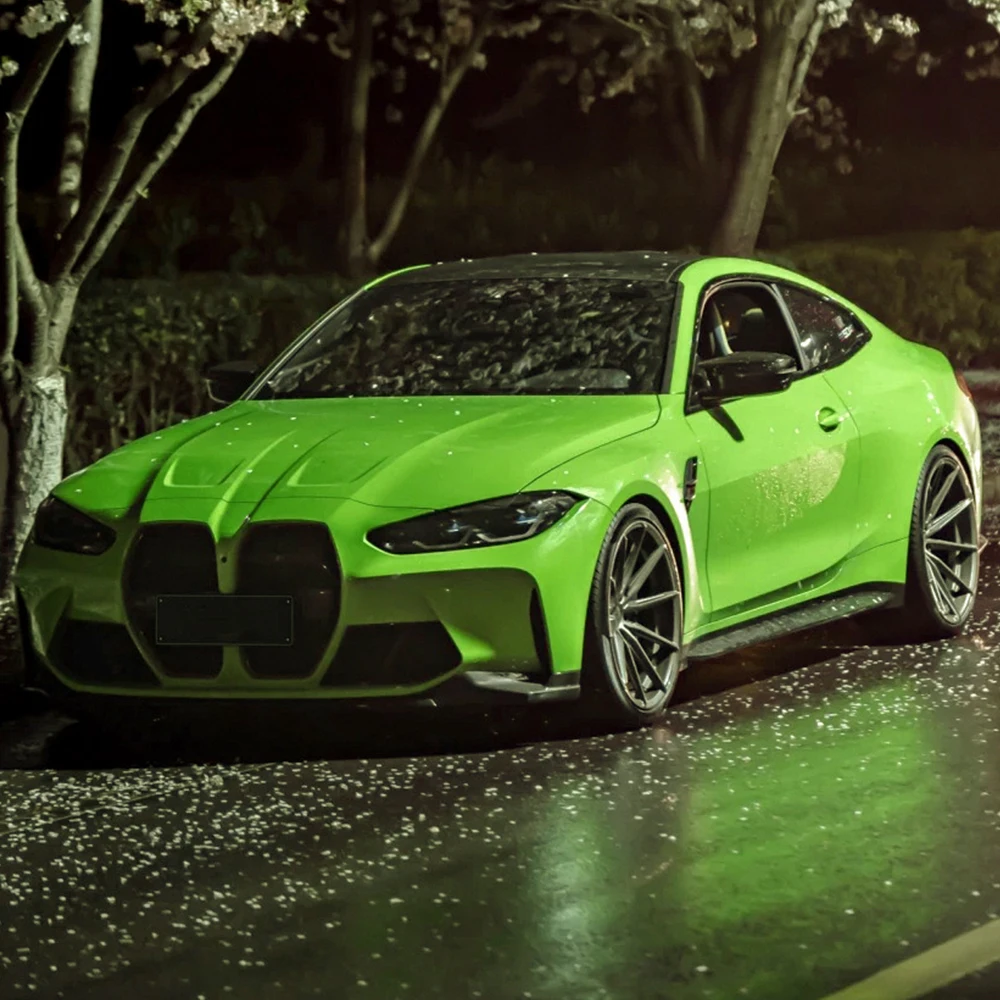 Crystal Lizard Green Car Sticker Wrapping Film PET Sticker Bubble Free Auto Decals Car Accessories Exterior Interior Decoration