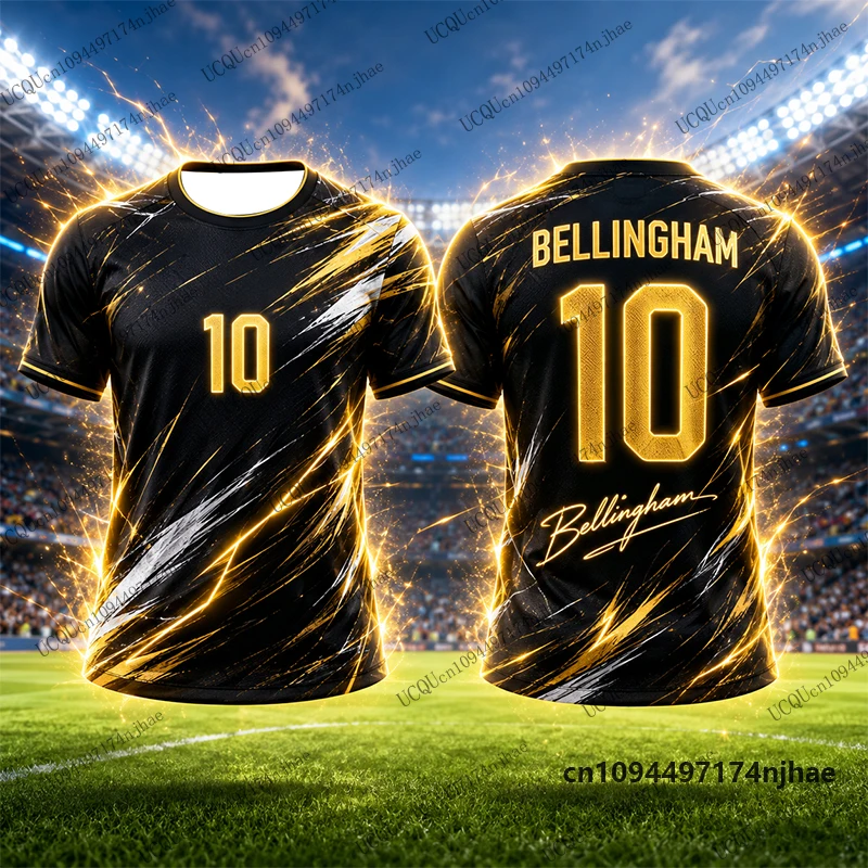 2027 New Special Bellingham #10 Print Football Jersey For Men‘s T-shirt Summer Short Sleeve Sports Tees Casual Kids/Adult Tops view 6