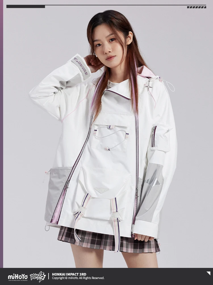 

Elysia Overcoat Honkai Impact 3 Official Daily Clothing Tops Unisex Doujin Herrscher of Human: Ego Elysia Theme Series Costumes