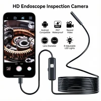 Endoscopio Android TIPO-C de 5.5/8MM, Cámara HD IP67 Resistente al Agua, Boroscopio Mini con 6 LED Ajustables para Inspección de Tuberías de Alcantarillado