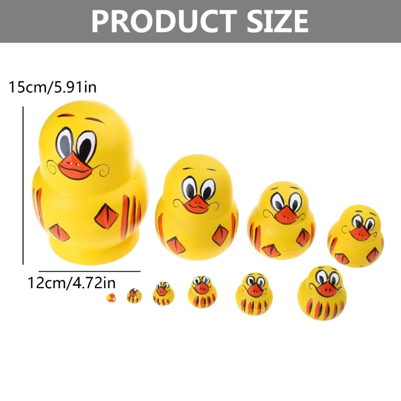 10 Pieces Set Russian Duck Collection Sculpture Simulation Duck Toy Decoration