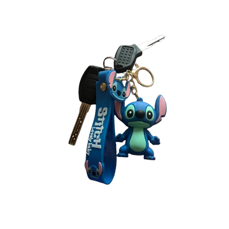 Stitch portachiavi Lilo Stitch Cartoon portachiavi accessori per zaino Action Figure pendenti portachiavi per auto pendenti giocattolo per bambini