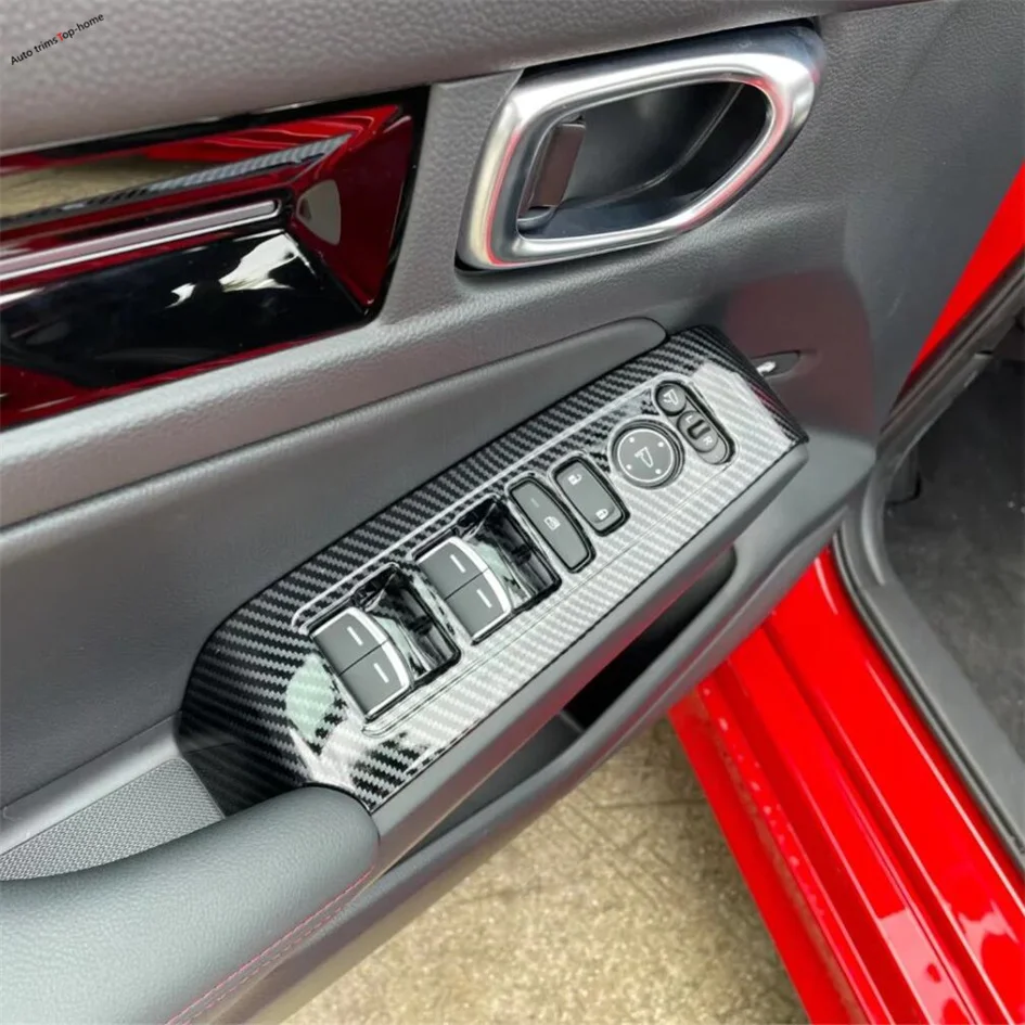 Inner Door Window Lift Control Switch Button Panel Decoration Frame Cover Trim For Honda Civic 11th 2022 - 2024 Car Accessories image 3