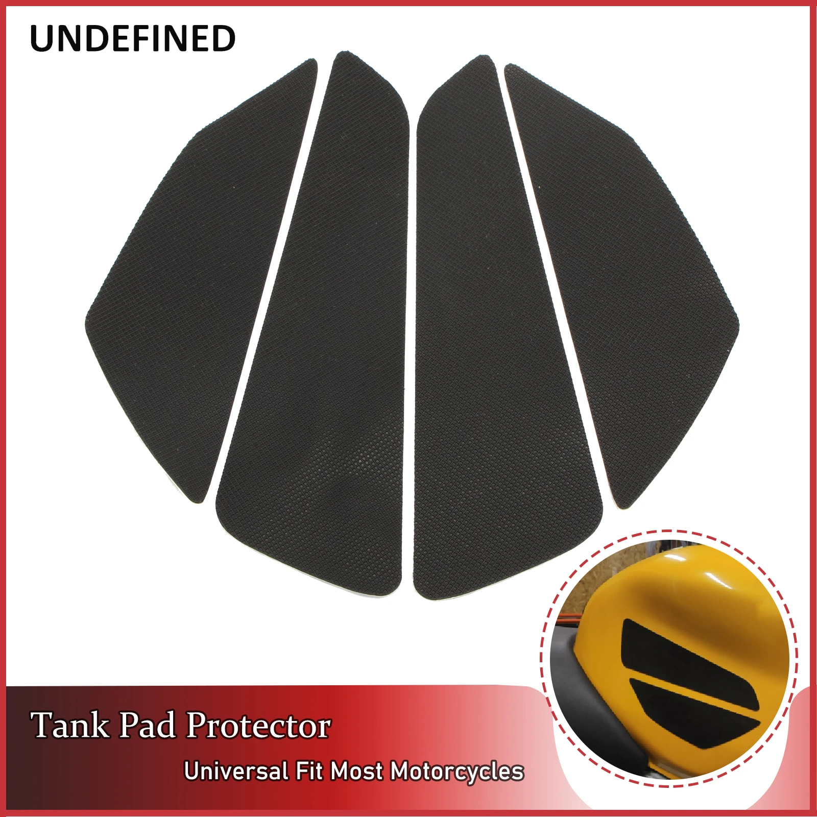 

Universal Fuel Tank Traction Side Pad Motorcycle Rubber Decals Black Gas Knee Grip Protector Sticker For Honda Yamaha Suzuki CB