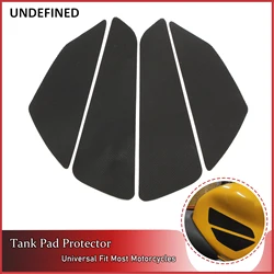 Universele Brandstoftank Tractie Zijpad Motorfiets Rubber Stickers Zwart Gas Knie Grip Beschermer Sticker Voor Honda Yamaha Suzuki Cb