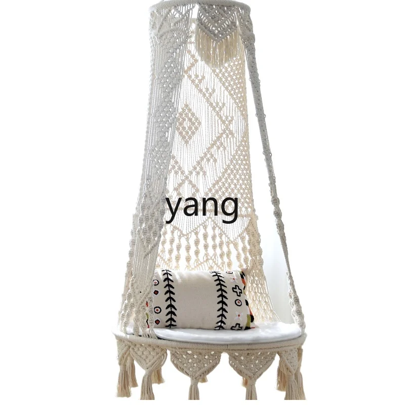 Yjq Hand-Woven Glider Hanging Basket Balcony Swing Home Use Household Adult Hammock