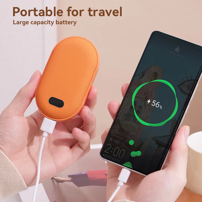 Xiaomi 10000mAh Portable 2 in 1 Hand Warmer Power Bank Double Sided Fast Heating Digital Display Hand Warmer For Winter