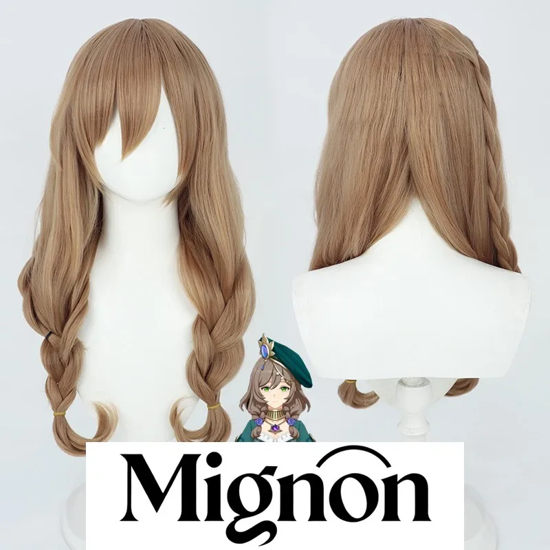 

Genshin Impact Lisa "Hidden Lotus" Skin Cosplay Wig, Thick Twin Braids & Realistic Scalp