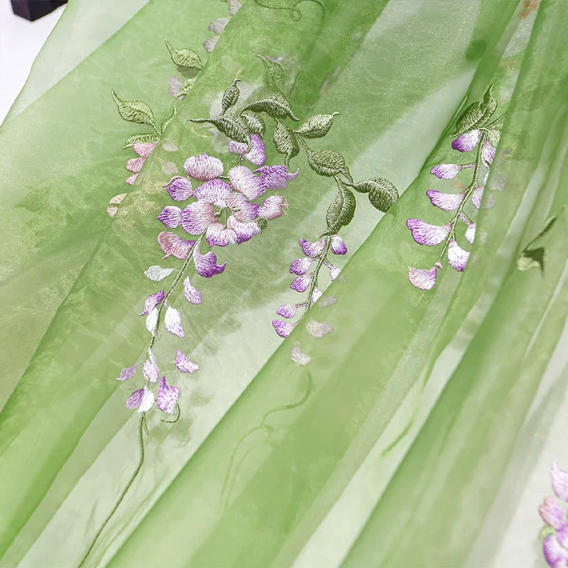 الوستارية التطريز النسيج DIY Hanfu النمط القديم شيونغسام النسيج الصيف تنورة ملابس الأطفال ملابس الطفل مصمم النسيج
