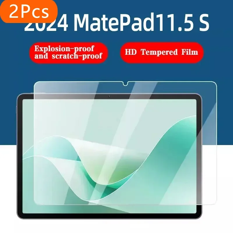Película de vidro temperado hd, 2 peças, para huawei matepad11.5s 2024 DMG-W00 TGR-W10, tablets de filme protetor de tela para matepad 11.5 "s 11.5s