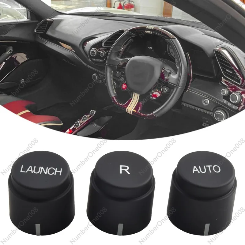 3x Reverse Button Launch & R & AUTO Cover Panel Transmission Control Dashboard Button For Ferrari 82745000