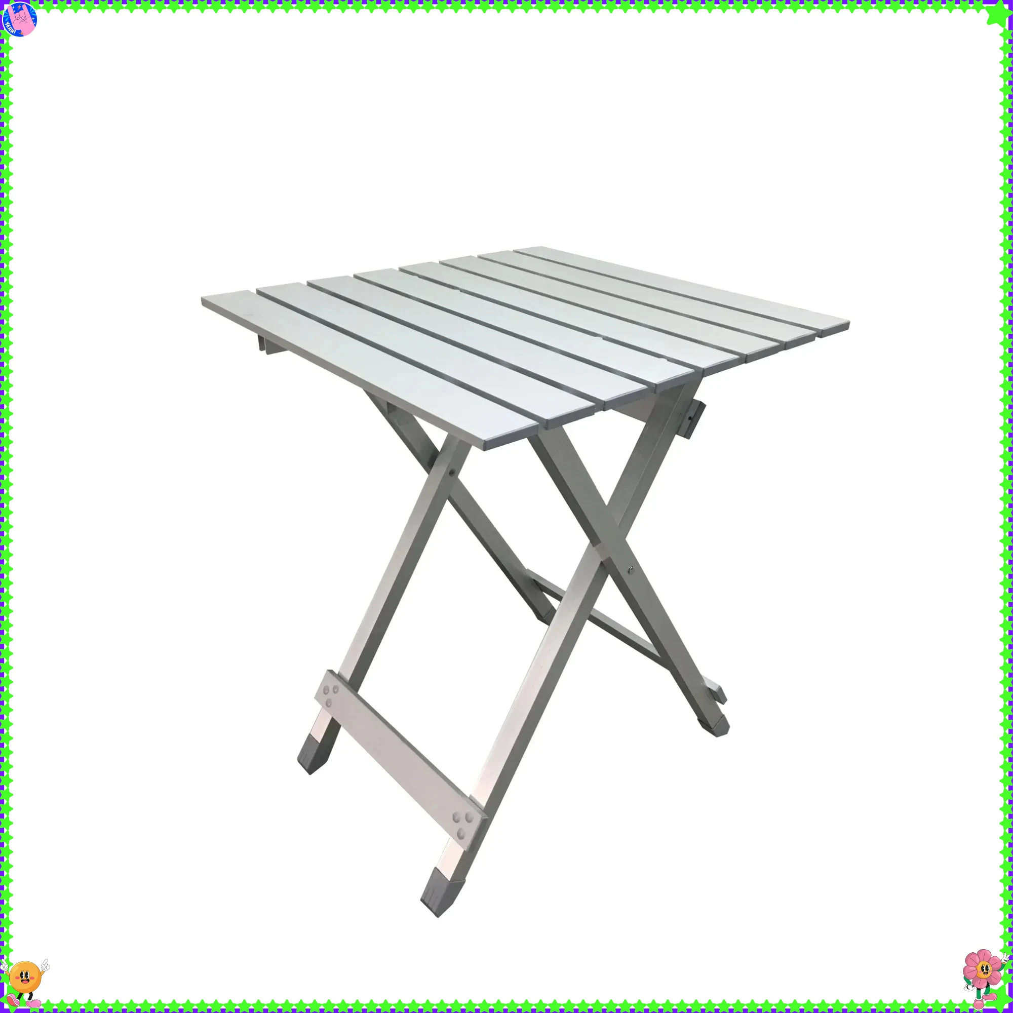 

Aluminum Camping Table Silver, Lightweight Outdoor Folding Table for Picnics, BBQ, Beach & Camping Trips