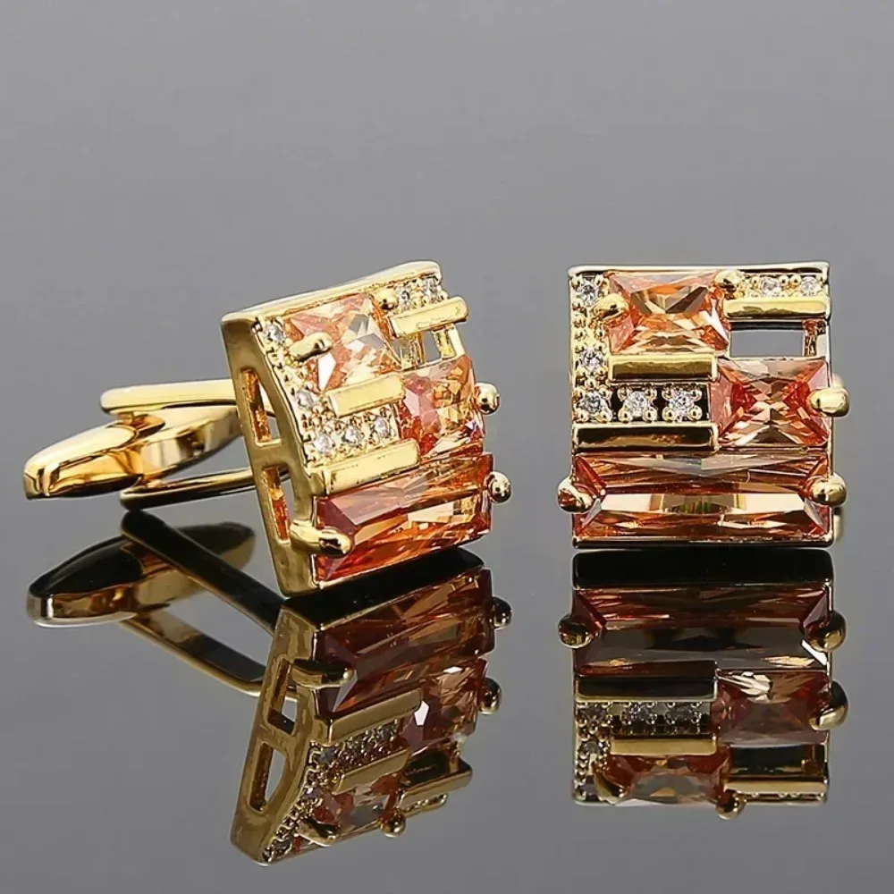 Fashion Hollow Out Metal Cufflinks Light Luxury French Shirt Cuff Accessories for Men and Women\'s Business Wedding Gifts