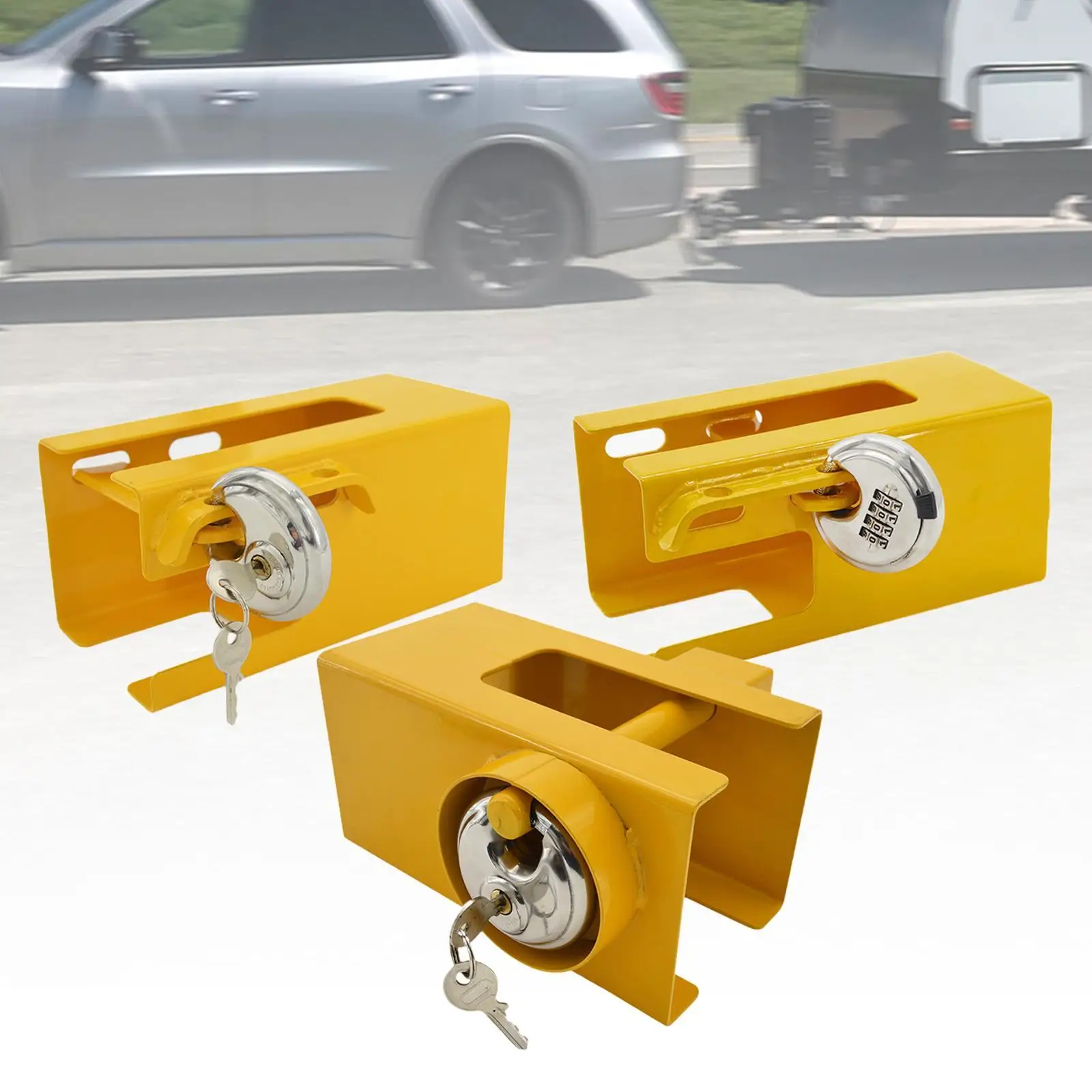 

Versatile Trailer Hitch Lock Heavy Duty Steel Coupling Protector for Car RV Boat Tow Accessories