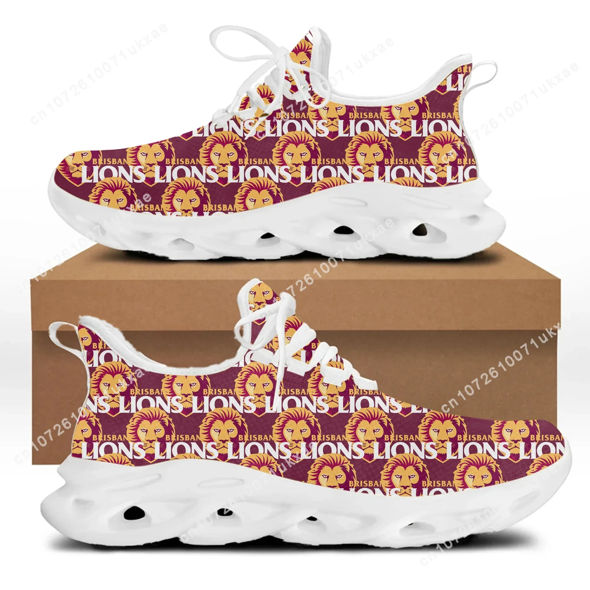 Brisbane Lions Australian Football Flats Sneakers Mens Womens Sports Running Shoes High Quality DIY Sneaker customization Shoe