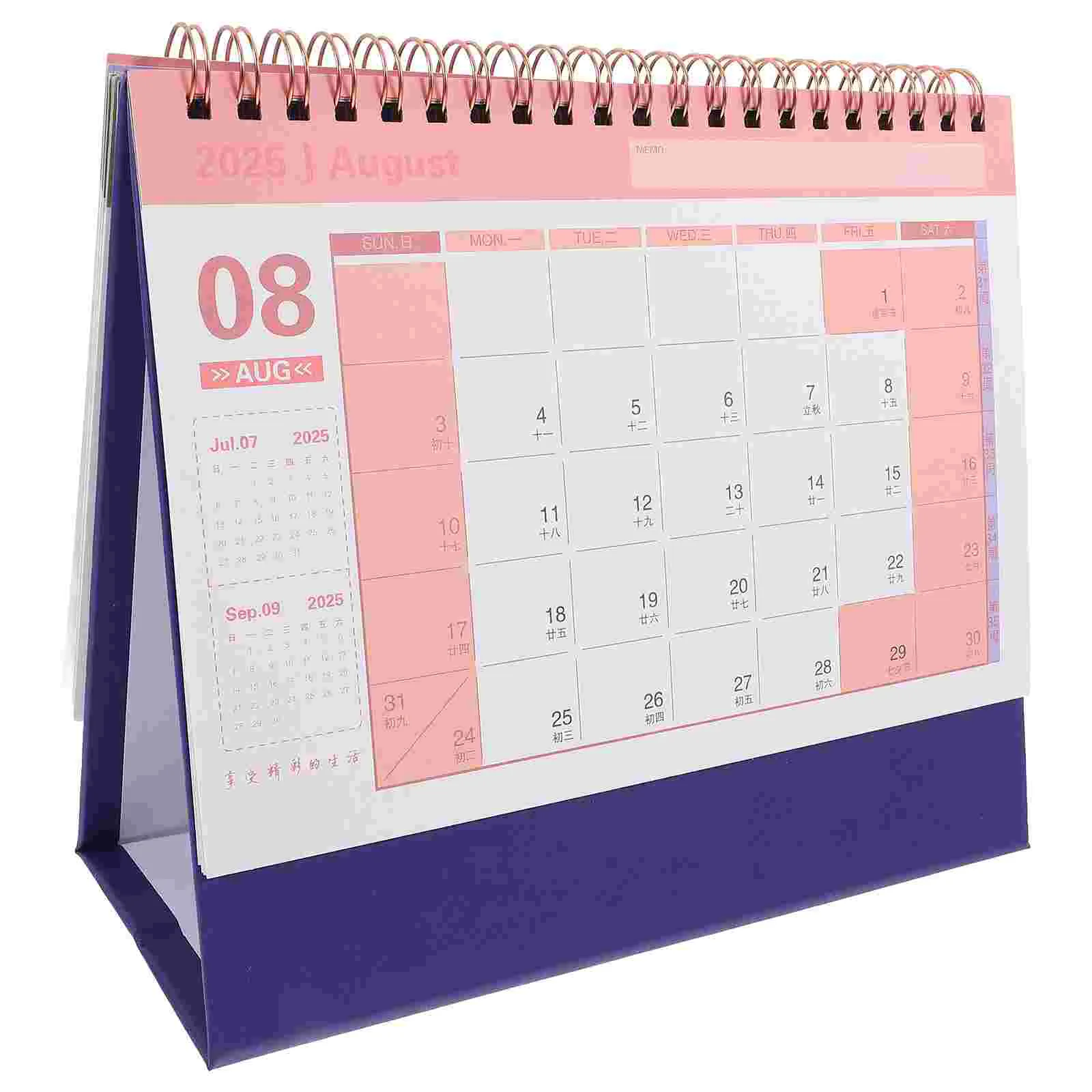 

2025 Desk Calendar Monthly Memo New Year Mini Decorative Standing Flip Small Calendars