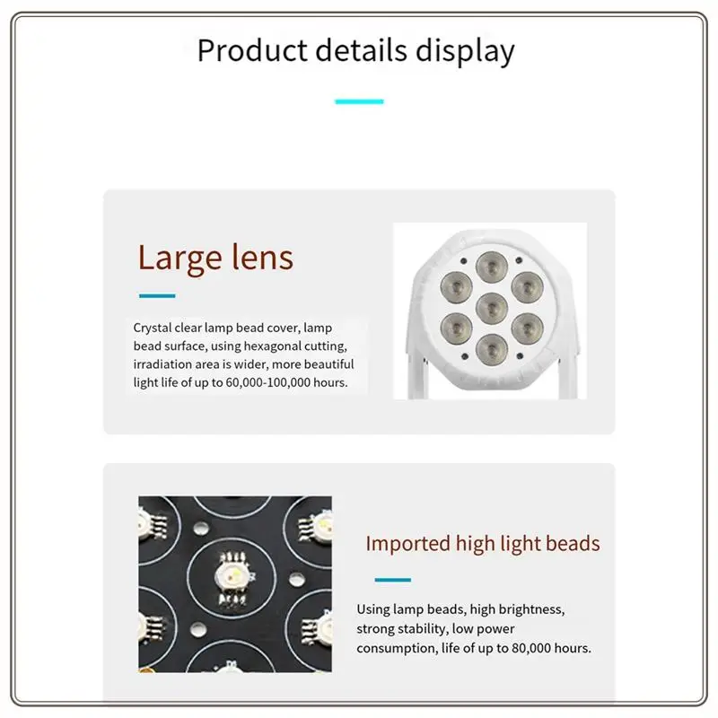 Надежный мини-светодиодный светильник с подвижной головкой 7X10 Вт, светодиодный светильник 4 в 1 RGBW с поворотным голосовым управлением для DJ Music Party Dance Club, мини-светодиод