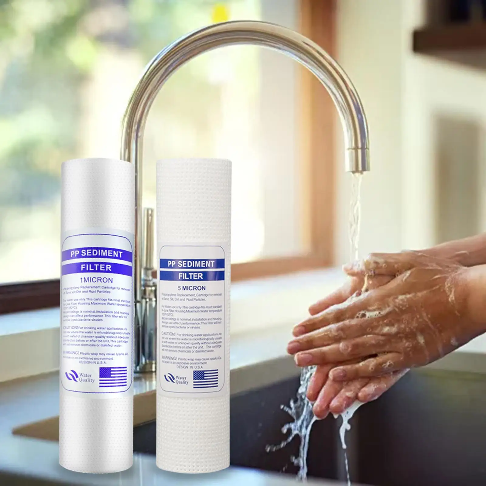 خرطوشة بديلة لترسب تصفية المياه في المنزل بأكملها مقاس 10 × 2.5 بوصة