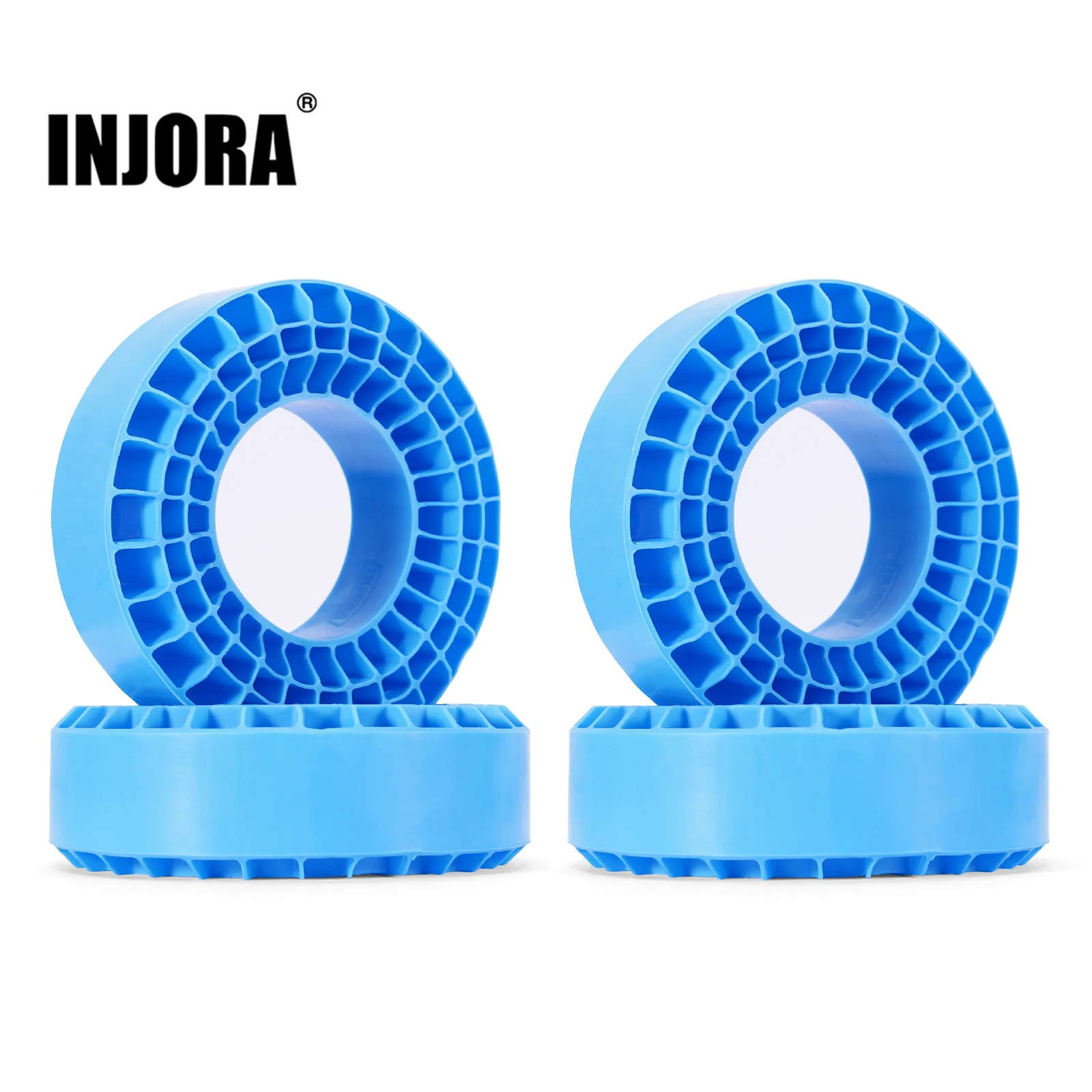 INJORA-insertos de goma de silicona, 4 piezas, espuma para neumáticos de 106-108mm (4,19 "OD) 1,9"