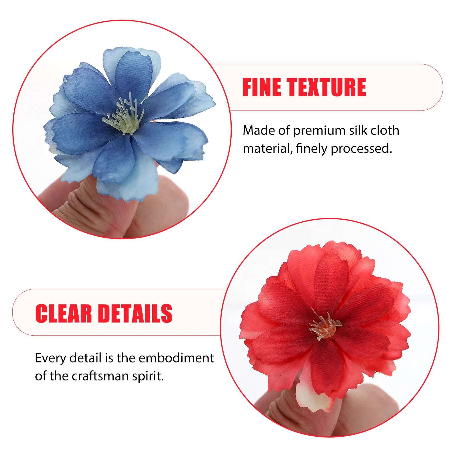 

20pcs Artificial Flowers Arrangement Heads Silk Decor Faux Garland Making Materials DIY Wreath Supplies Simulation Flowers