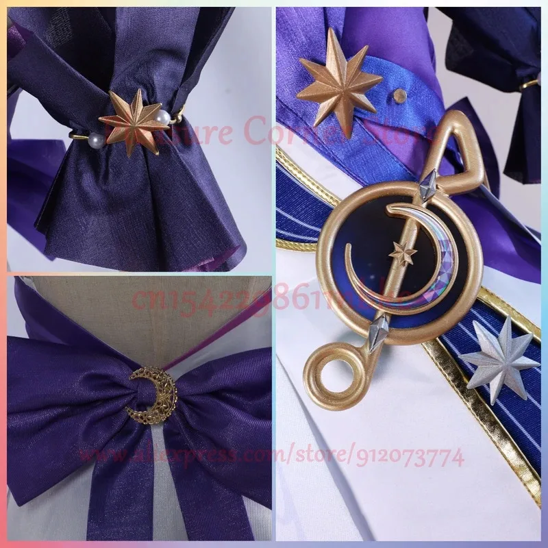 En Stock XS-3XL Honkai Star Rail Robin disfraz de Cosplay conjunto completo Robin Cosplay traje uniforme Robin Cosplay peluca zapatos