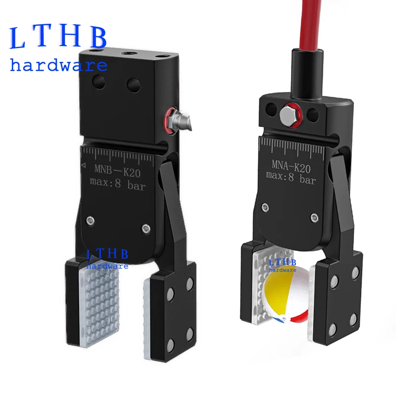 Pneumatic Gripper MINIB with Sensor Flat Patch and Wide Open Grab Air Cylinder Manipulator Mold Automation Robotic Robot Clamp
