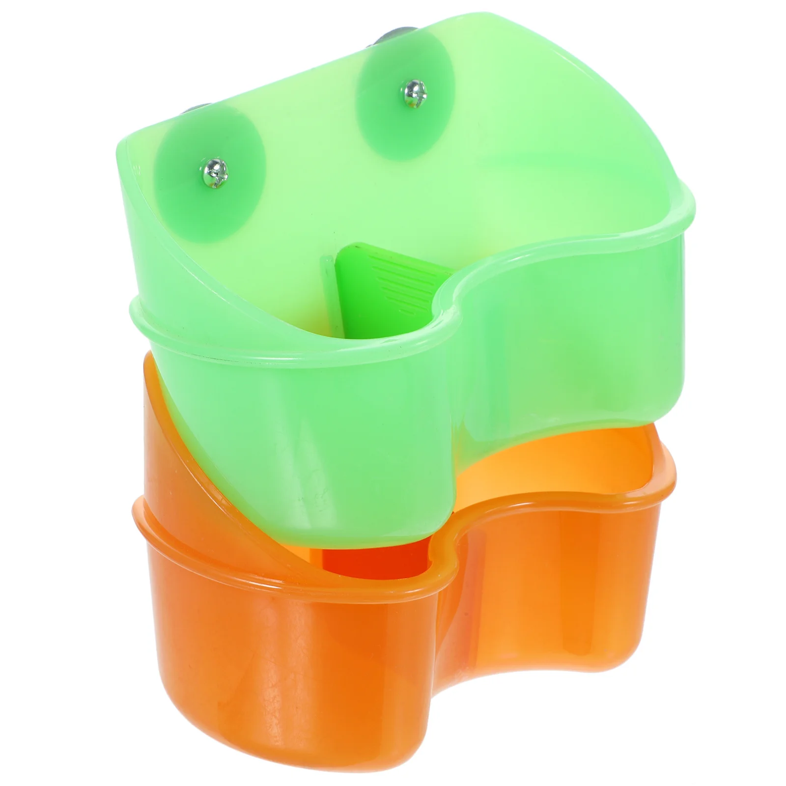 

2Pcs Parrot Food Holder Cage Hanging Feeder Large Capacity Plastic Bird Food Bowl Indoor Bird Feeding Cup for Parrots Cockatiels