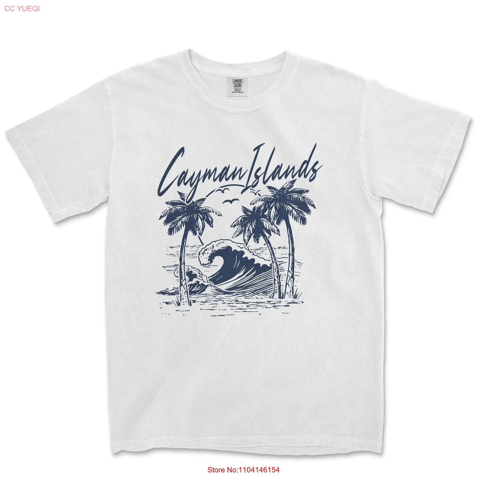 Cayman Islands Beach Comfort Colors T Shirt long or short sleeves