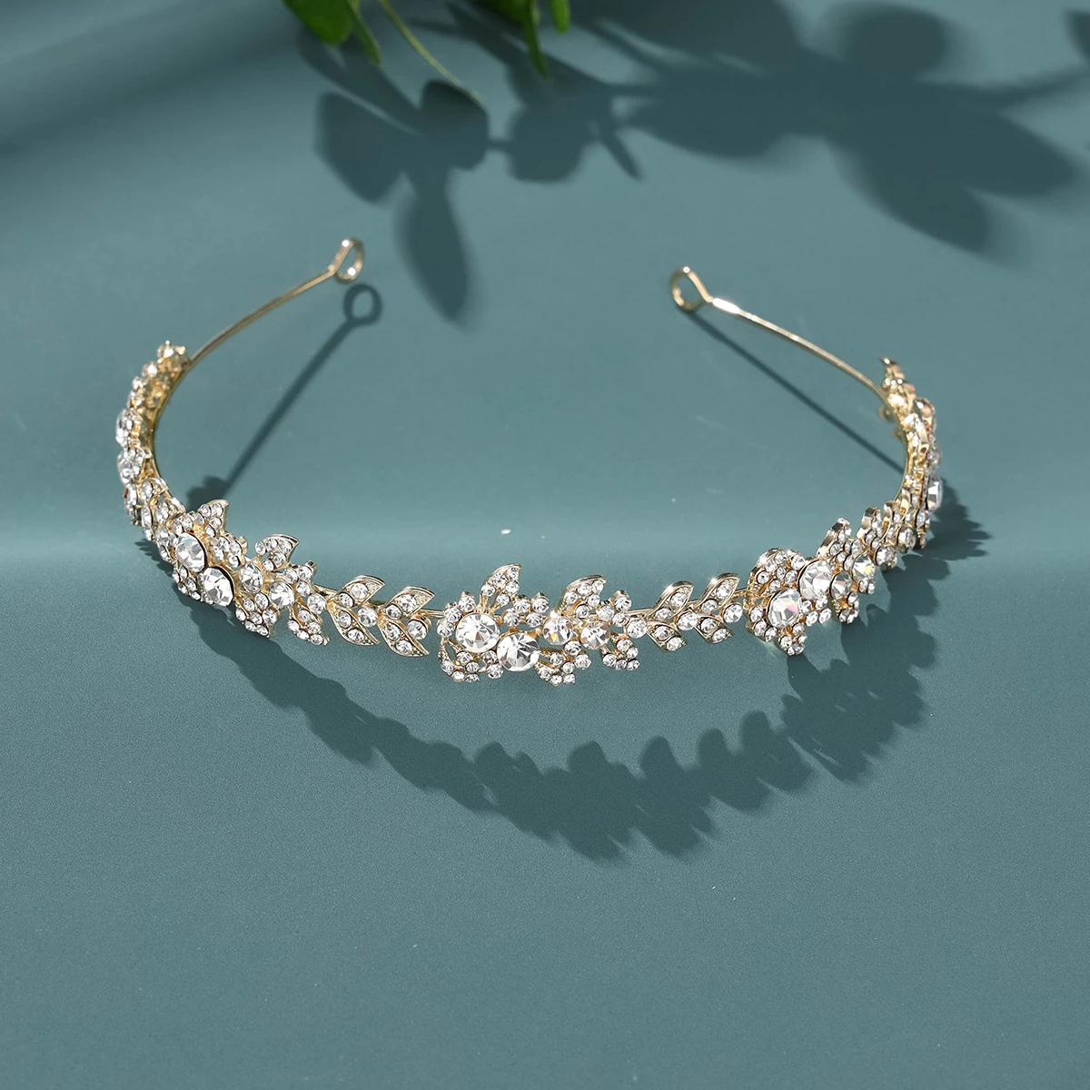 Luxury Silver Crystal Drop Bridal Jewelry Rhinestone Headpiece Wedding Crown