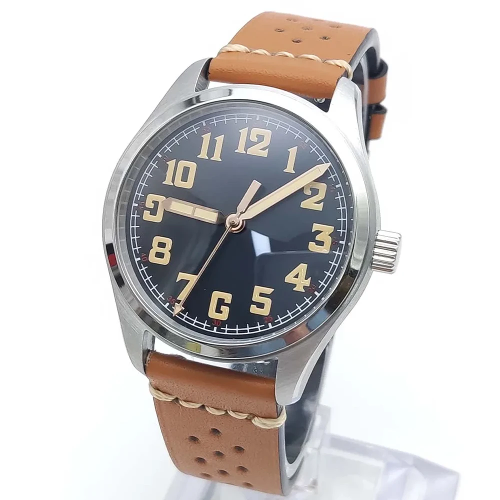 40mm Pilot Aviator Diving Retro style business men's mechanical watch NH35 automatic mechanical movement Luminous