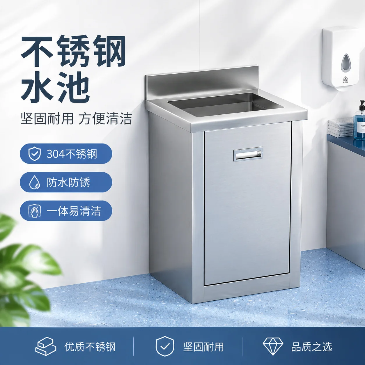 304-grade stainless steel sinks, household sinks, commercial sinks, purification workshops, factory direct sales