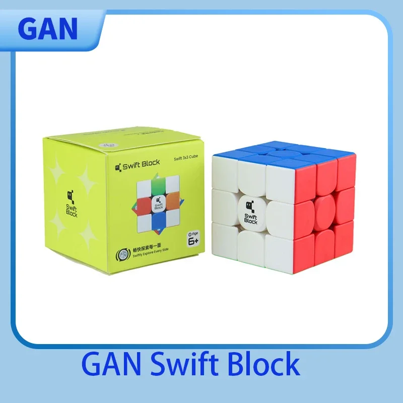 【JudyCube】Gan Swift Block 3x3 Cubo magnetico Gan 355S Cubo di velocità professionale senza adesivo Giocattolo per bambini Fidget