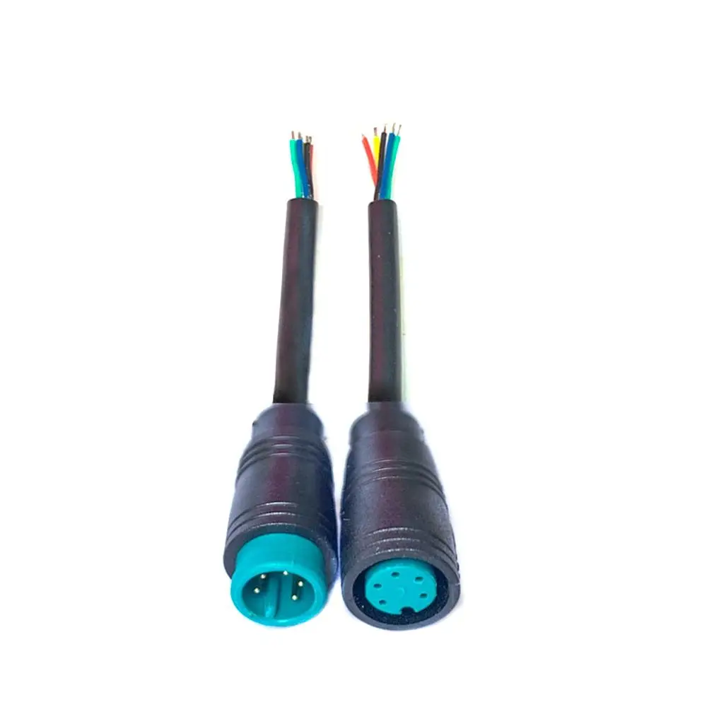 Black Optional Cable For Ebike Bafang Waterproof Connector Display Pin 2/3/4/5/6Pin Cable Base Connector