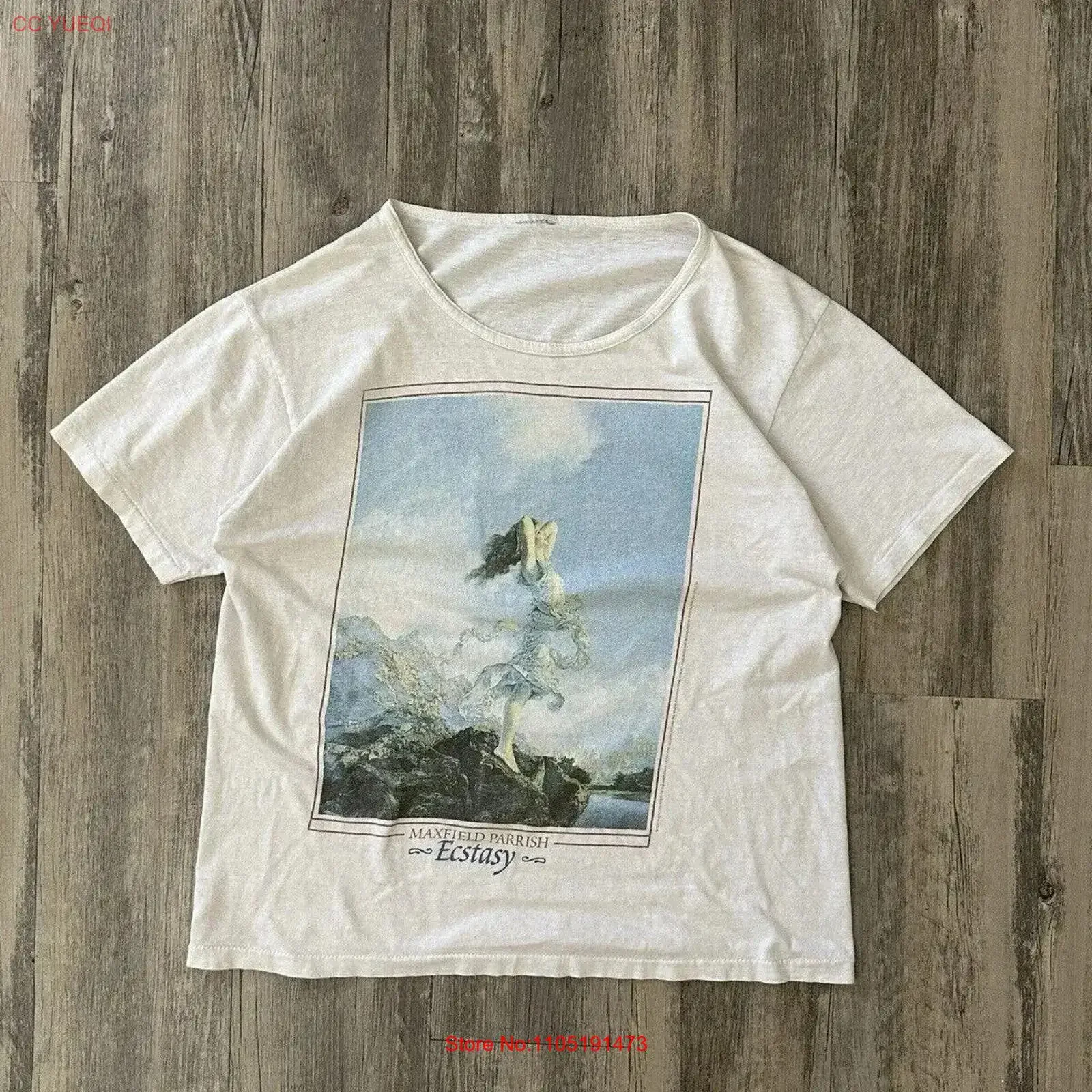 

Vintage 1994 Maxfield Parrish Ecstasy Art T Shirt Size S M vintage Washed fashion streetwear graphic Slightly Soft